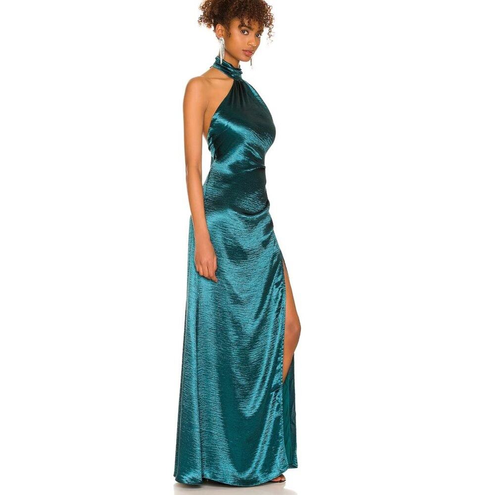 Lovers and Friends Kendall Gown in Dark Jade Green NWOT Size Small - Picture 2 of 3